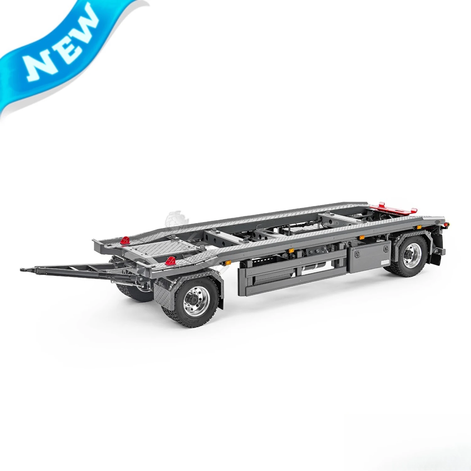 LESU Metal Full Trailer New 1/14 Roro RC Full Trailer Suitable for Toy Remote Control Tractor Truck Car Simulation Model