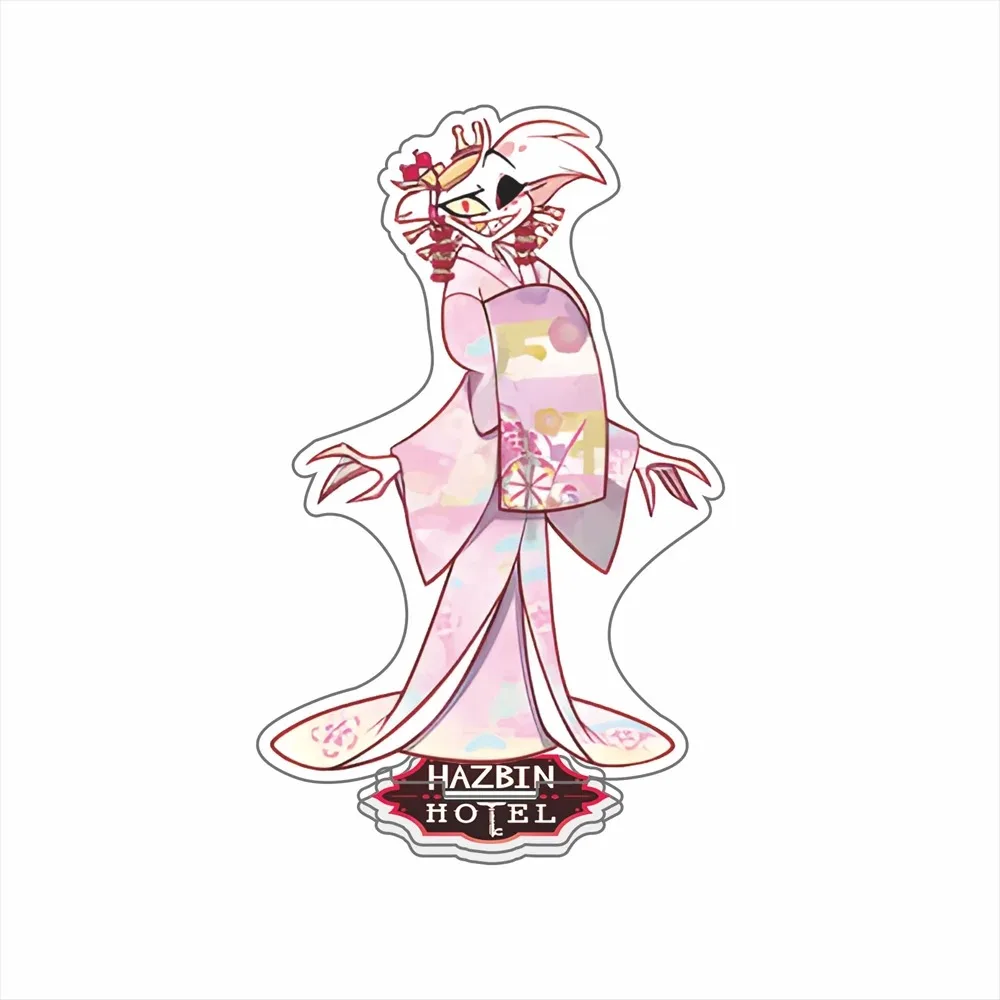 Hazbin Hotel Anime Vaggie Angel Dust Alastor Husk Charlie Morningstar Acrylic Stand Standing Plates Desktop Ornament Gift
