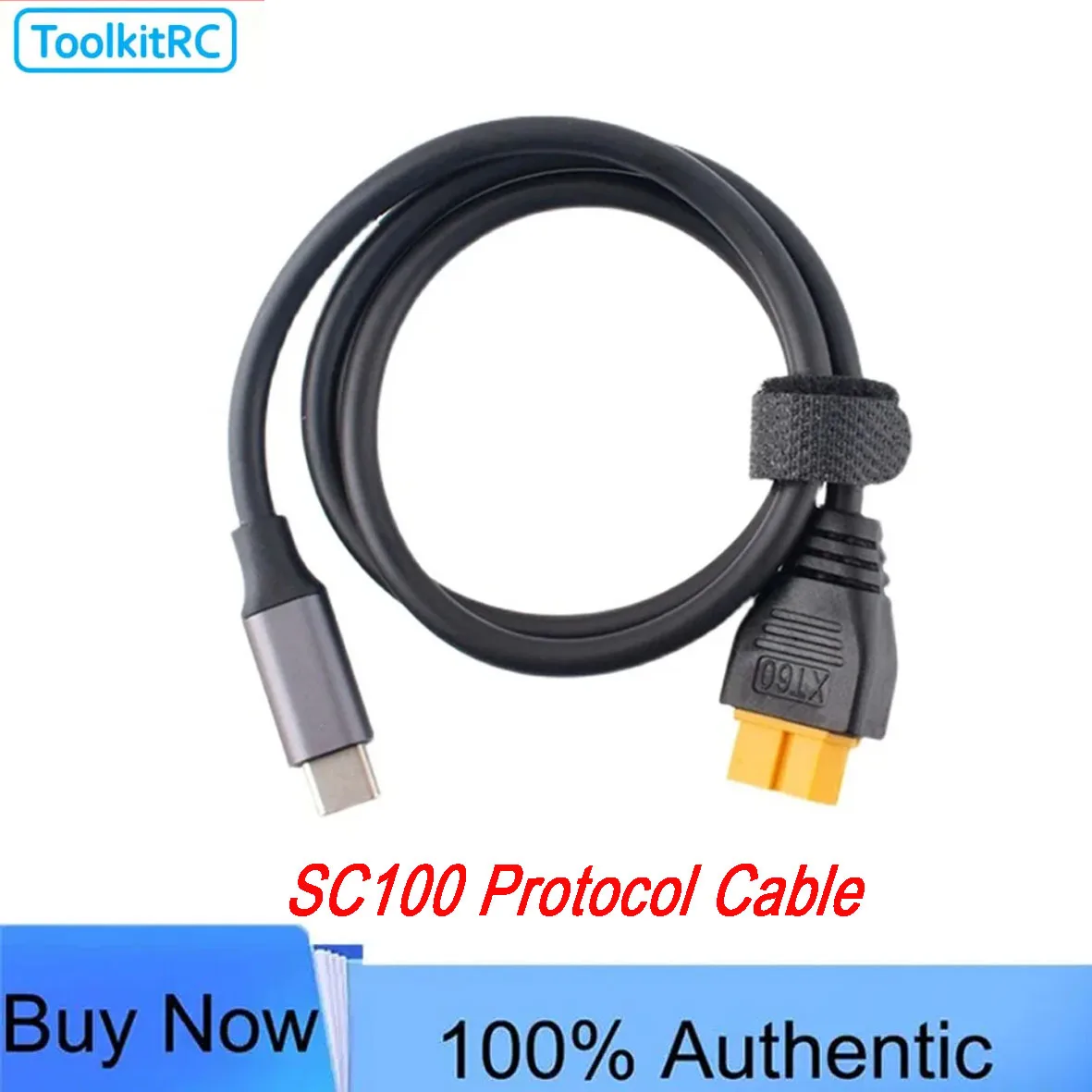 ToolkitRC SC100 Type-C to XT60 Cable 20V 5A 100W PD Fast Charge for M4 M6 M6D M7 M8S & RC Lipo
