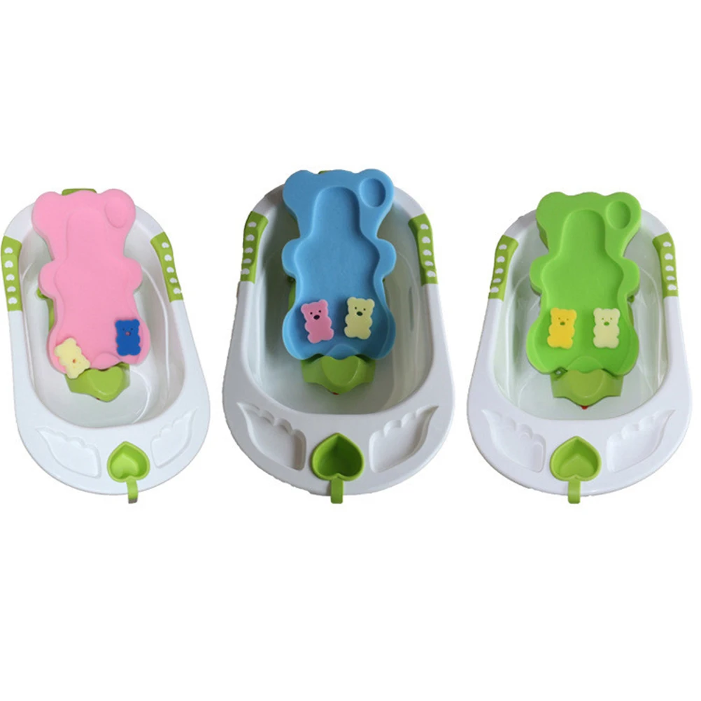 

Baby Bath Mat Non-slip Sponge Cushion Soft Bathing Supplies Quick Dry Safe Newborn Anti Slip Bath Tub Mat Practical Daily Use