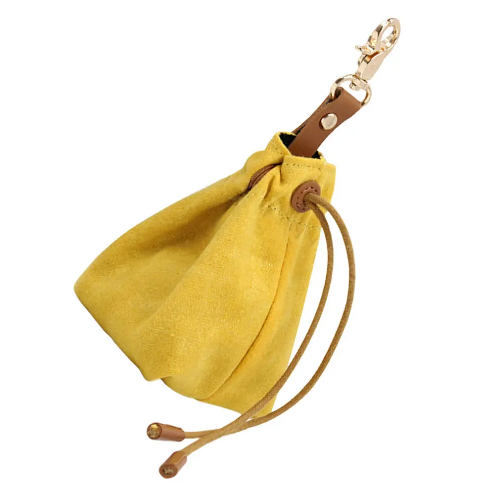 

Canvas Dog Treat Pouch Waist Bag for Training Walking Outdoor Use Hands Free Convenient Drawstring Buckle Design Pet Supply