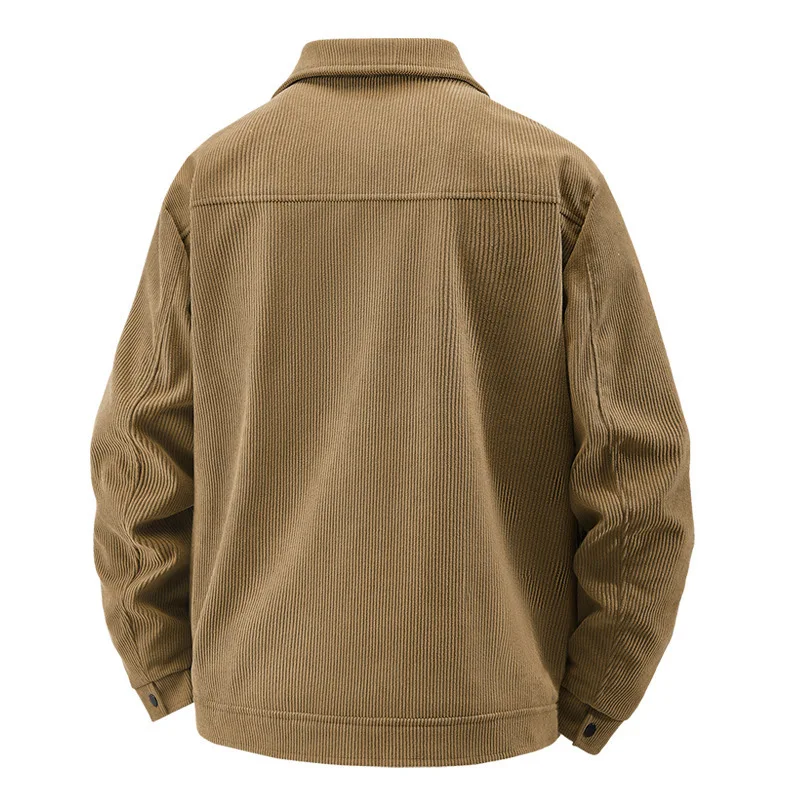 Man Autumn Jacket Simple Solid Color Single-breasted Casual Male Jacket Turn Down Collar Long Sleeve Versatile Men Outerwear