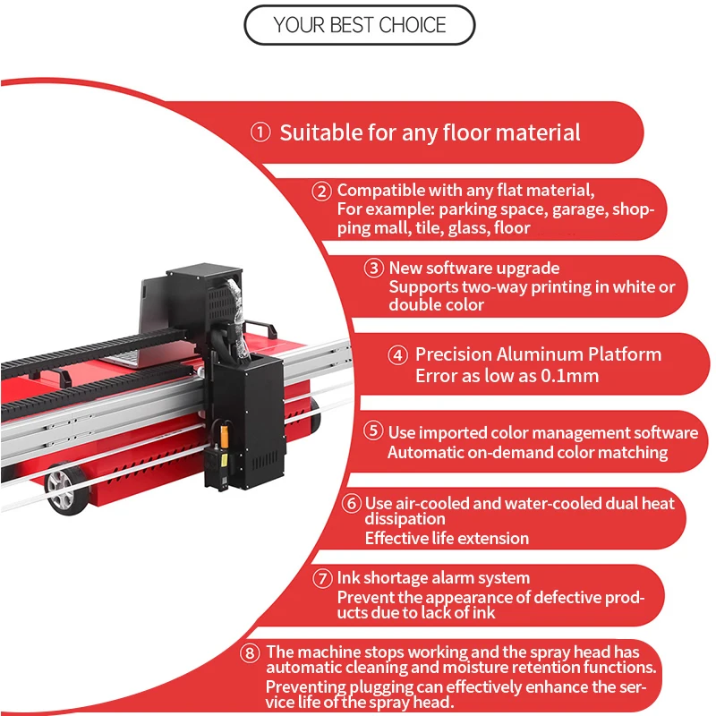 LY Full-automatic High Resolution Intelligent UV Parking Printing Machine Printer Directly On Ground Floor 3D Advertising Color