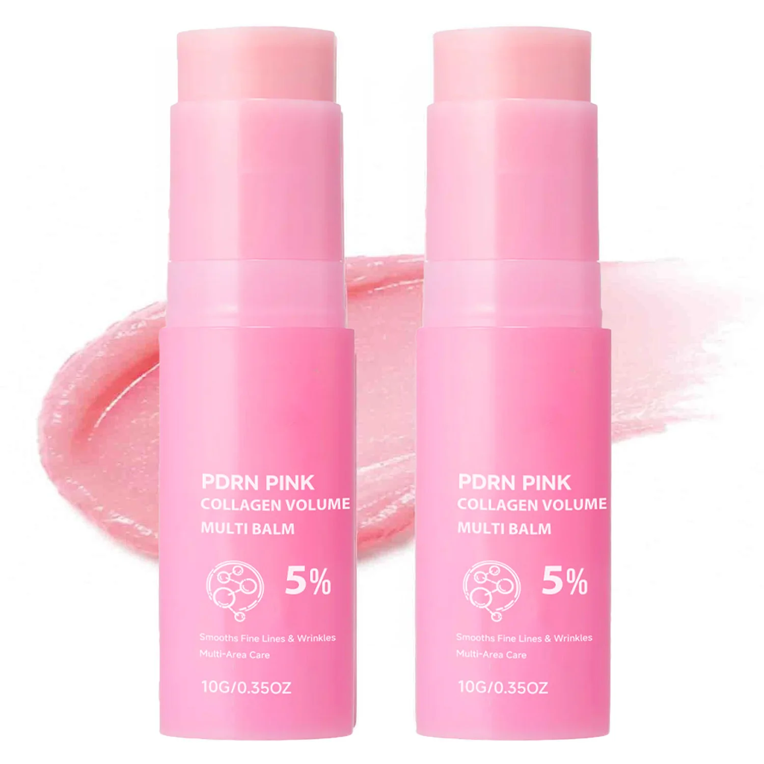 PDRN Pink Collagen Volume Multi Balm Collagen Hydrating Stick for Face, Neck, Under Eyes, Lips, Lines Care Plumping&Firming Skin