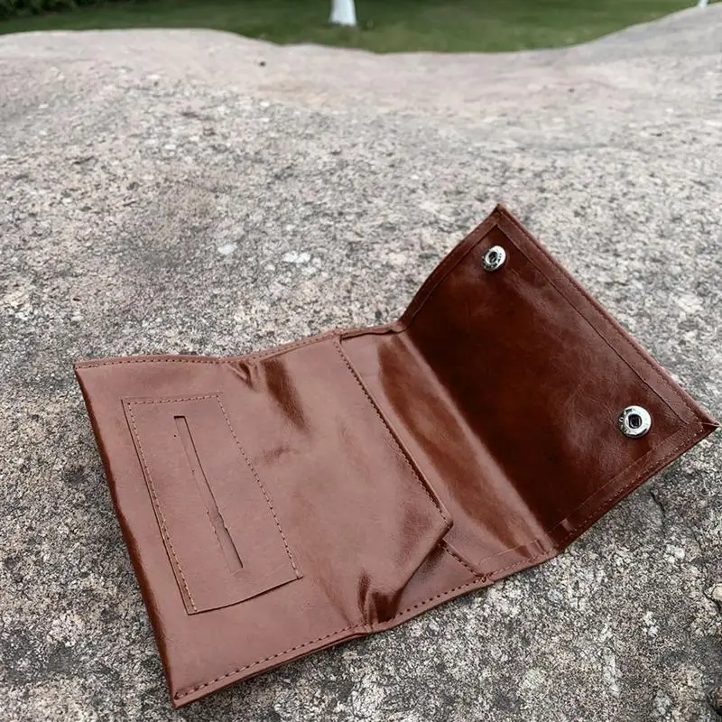 Tragbare Kunstleder Tasche für Fall Rolling Rohr Lagerung Tasche mit Reißverschluss Zigarette Kraut Rauchen Papier Wal B95B