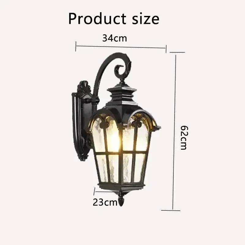 Outdoor LED cylindrical wall lamp IP65 waterproof retro model, suitable for corridor and garden lighting