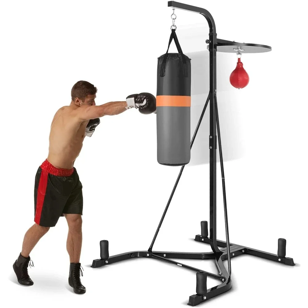 

Freestanding Boxing Machine With Height Adjustable Speed Ball & Sandbag Professional Boxing Bag Training Box Bag Punching Sand