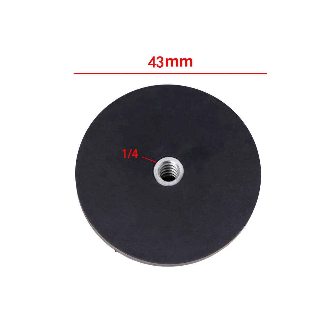 D43mm 1/4 Flat and Bolt Magnetic Base Kit Mounting Bracket Round Rubber Magnets Car Suction Cup Holder Photo Studio Accessories