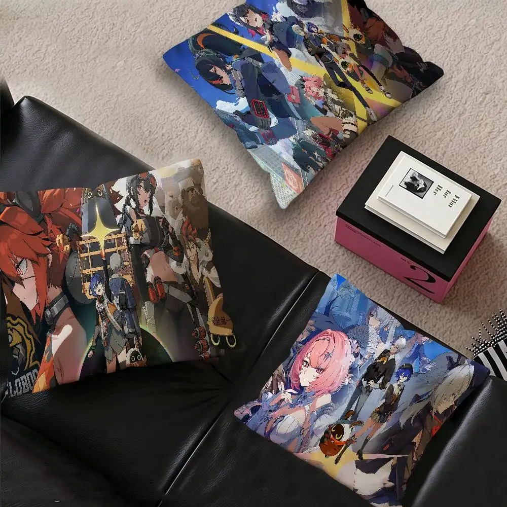 Cool Zenless Zone Zero Games Pillow Anime Pillow Sofa Bed Head Pillow Cover Cushion Cover 45x45 cm Fashion
