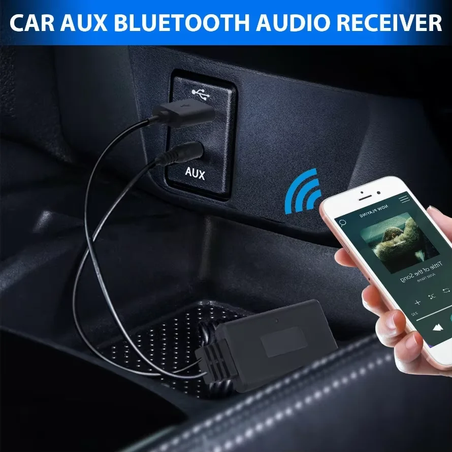 

Автомобильный беспроводной приемник Bluetooth5.0, USB и разъем 3,5 мм, Aux, стерео аудио, музыкальный плеер, радиокабель, вспомогательный адаптер