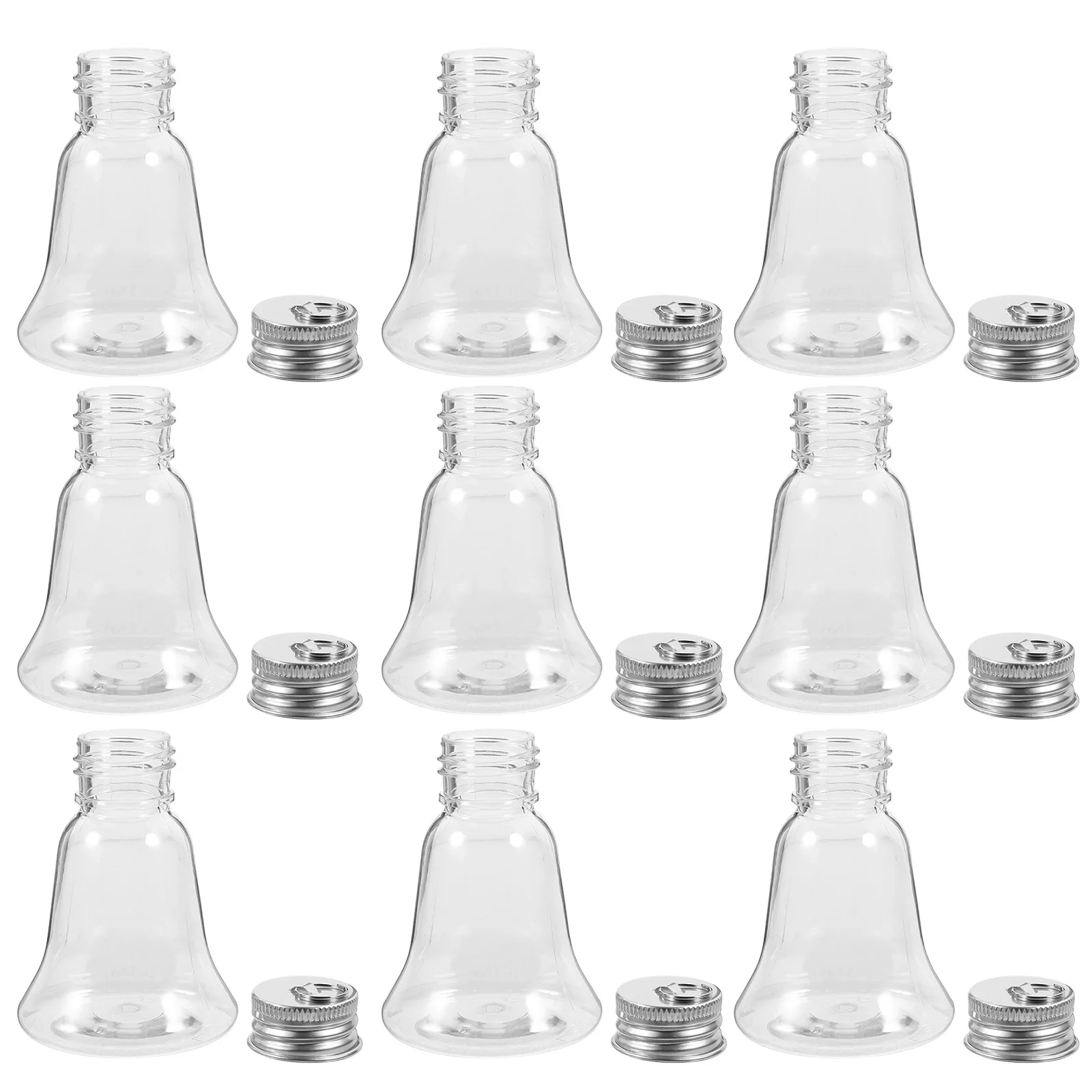 

10Pcs Christmas Tree Decorations Empty Reusable Bottles for Beverages Milk Juice Tea Party Supplies Beverages Storage Bottle