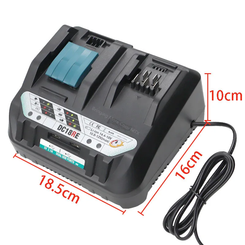 Li-ion Battery Charger Charging For Makita 18V 14.4V 10.8V 12V Li-ion Tools BL1815 BL1830 BL1840 BL1430 BL1016 BL1021 BL1041