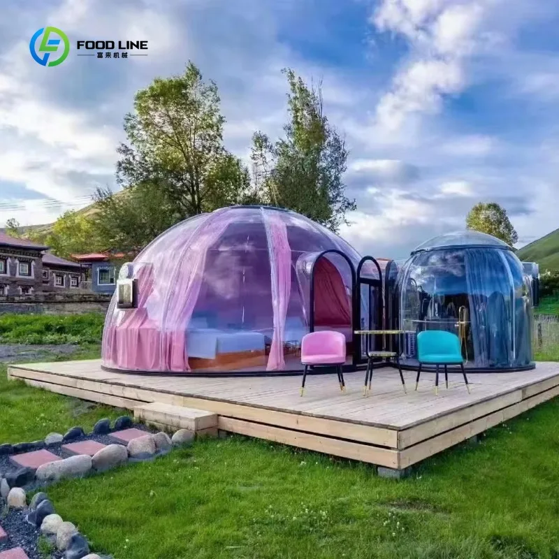 PC Clear Bubble Dome House Igloo Star Tiny for Camping Geodesic Oval Outdoor Glamping Tent Custom
