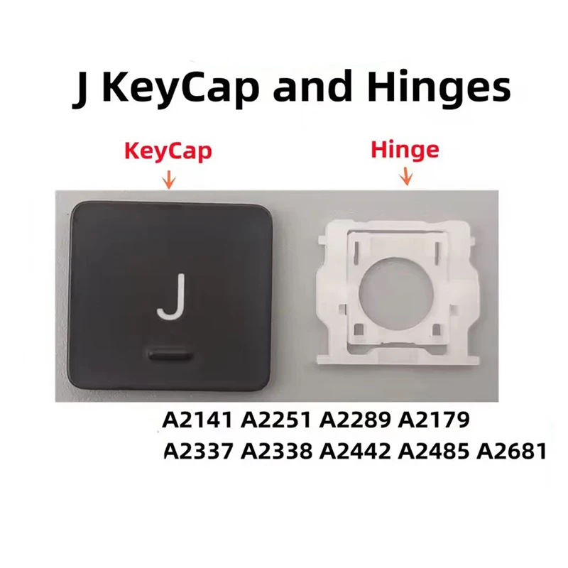 Replacement US UK (J) Key Cap and Hinges for MacBook Pro/Air A2141 A2179 A2337 A2338 A2251 A2289 A2442 A2485 A2681