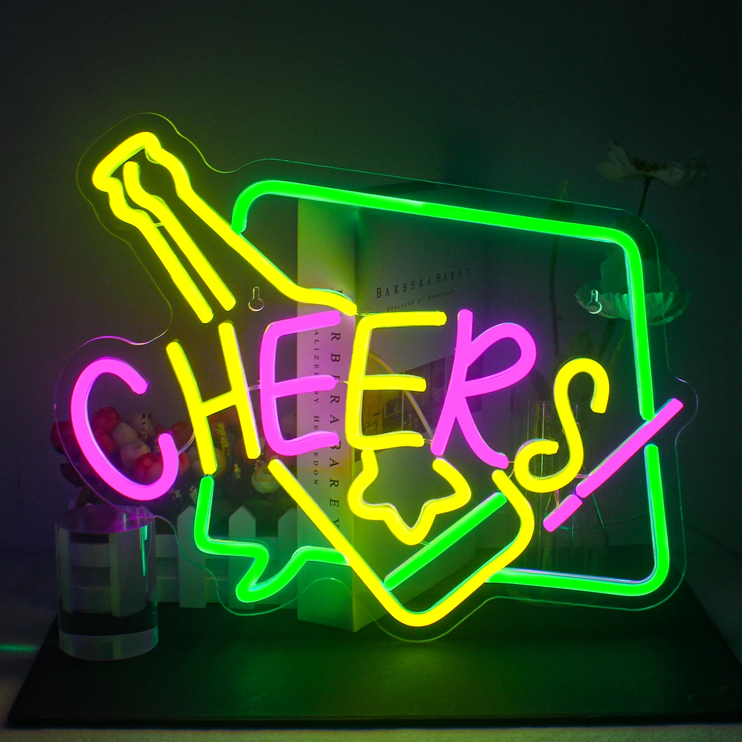 

Cheers Neon Sign Bar Sign Colorful Led Beer Neon Lights for Wall Decor Beer Bar Pub Bedroom Man Cave Business Party Decorations