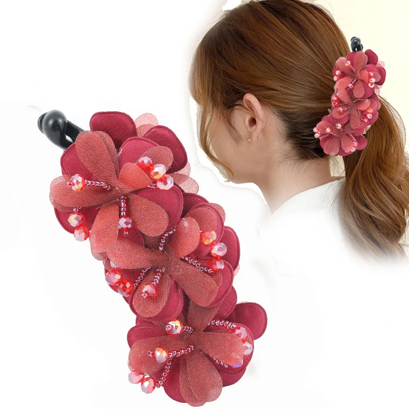 Neue Ankunft Koreanische Haarspange Twisted Banana Clip für Langes Haar Frauen Kopfbedeckung Haarschmuck Französischer Stil Haarklammer – Detail 9
