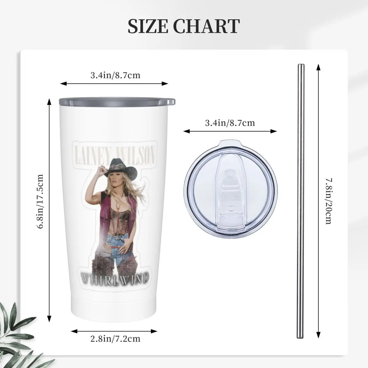 Lainey Wilson - Country's Cool Again Portrait Stainless Steel Tumbler Vacuum Insulated Mugs Thermal Cold Bottle Straws With Lid