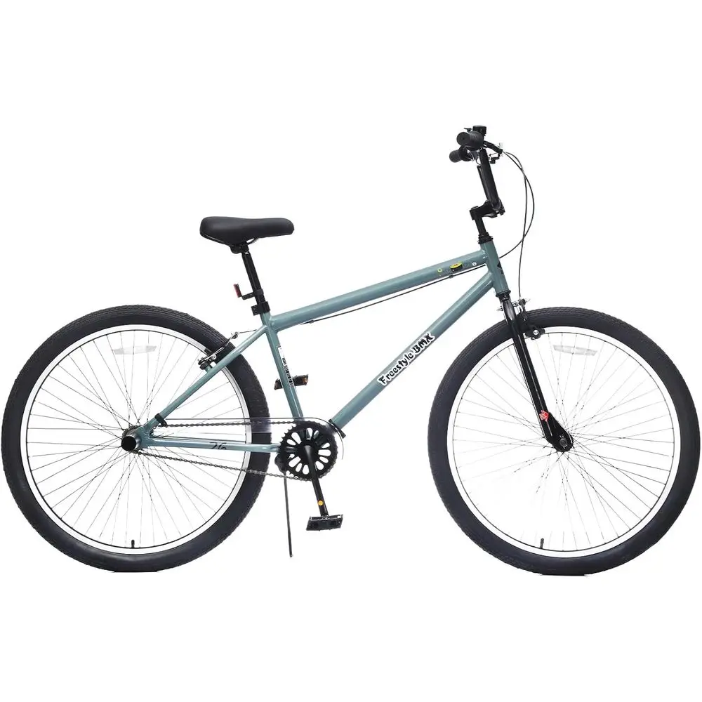 

26 BMX-Style Mountain Bike for Adults with Single Steel Frame, BMX Bars, 26x2.35 Tires, Disc Brakes