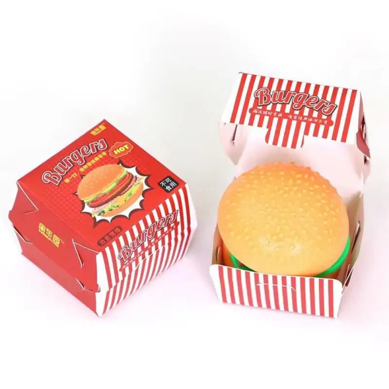 1/2PCS Stress Relief Toys Hamburger Extrusion Perfect For Dull Moments Pranks And Mischief Realistic Burger Design