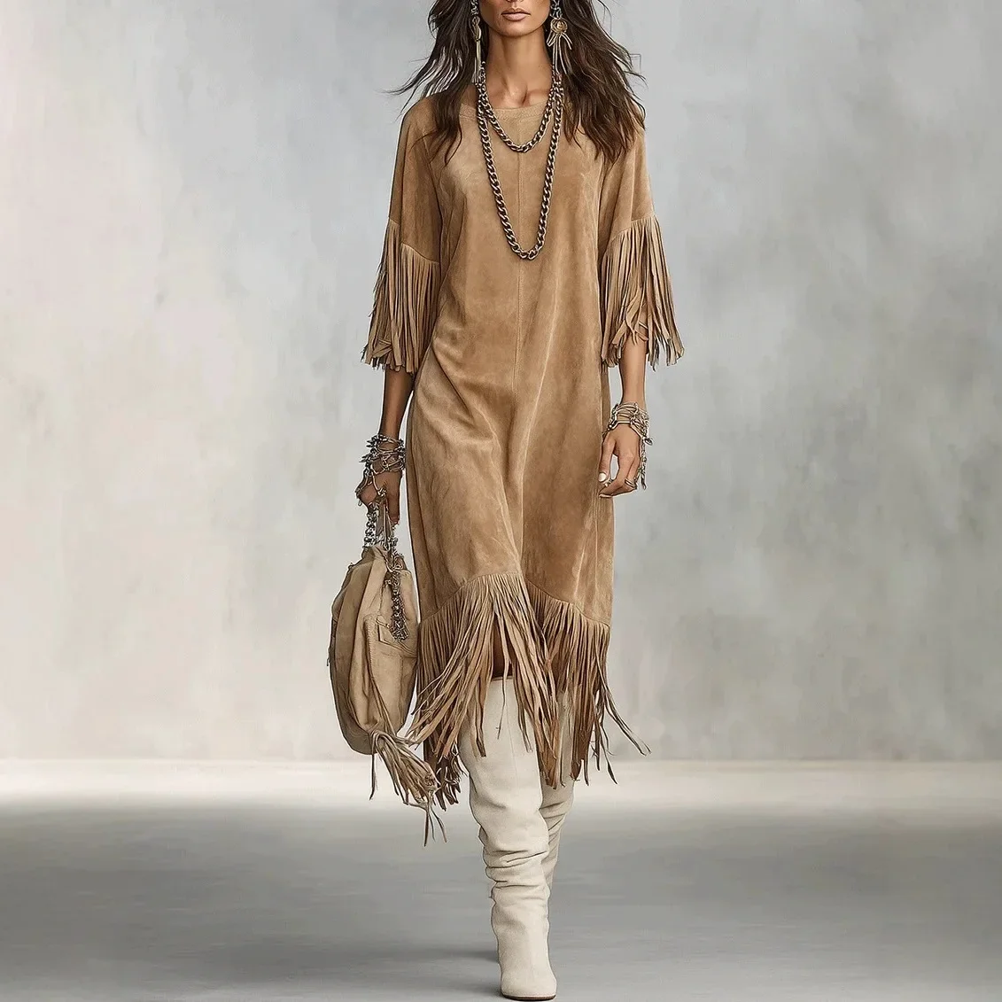 Anno's Own Design: 2026 Women's Fitted, Fringed, Western-style,   Erotogenic And Random Clothes Summer Maxi Dress Maxi Party