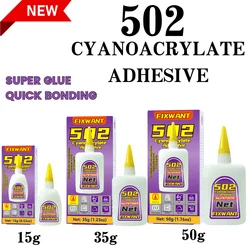 FIXWANT 502 Super Glue Quick-drying 1-3pcs Instant Cyanoacrylate Adhesive Leather Rubber Wood Metal Strong Bond Liquid Glue