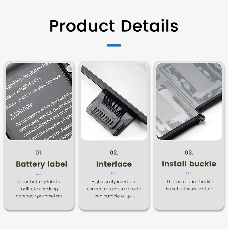 A1582 A1493 Laptop Battery For Apple MacBook Pro 13