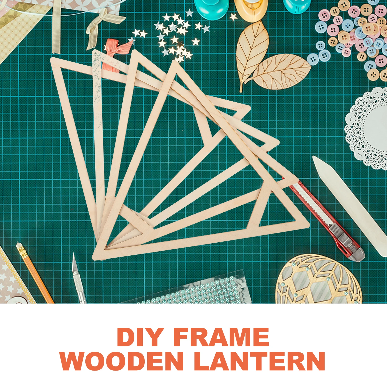 

Wooden Diy Frame Unfinished Kids Craft Accessories Handheld Making Material For Home Decor Party Favors Kids Diy Lantern