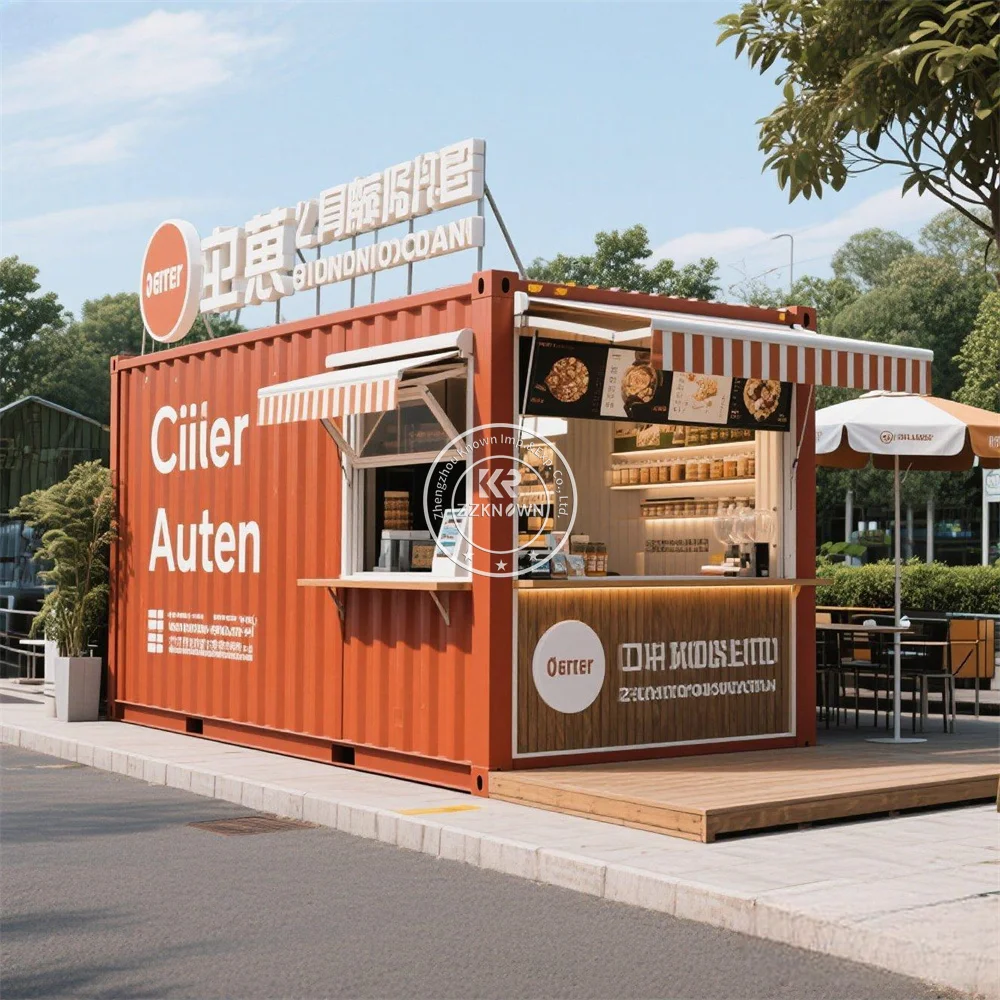 

Customized Food Street Equipment Set Street Shops Trailer Container Machine Set Container Restaurant with Kitchen