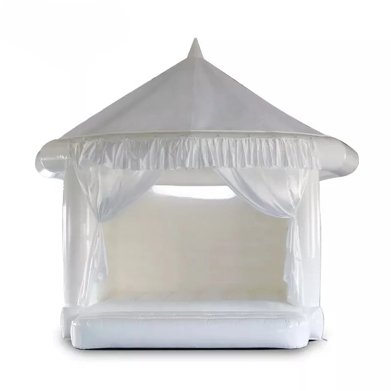 White Wedding  4.5m Inflatable  Bounce House Jumping Bouncer Inflatable Bouncy House For Business Rental Park Wedding