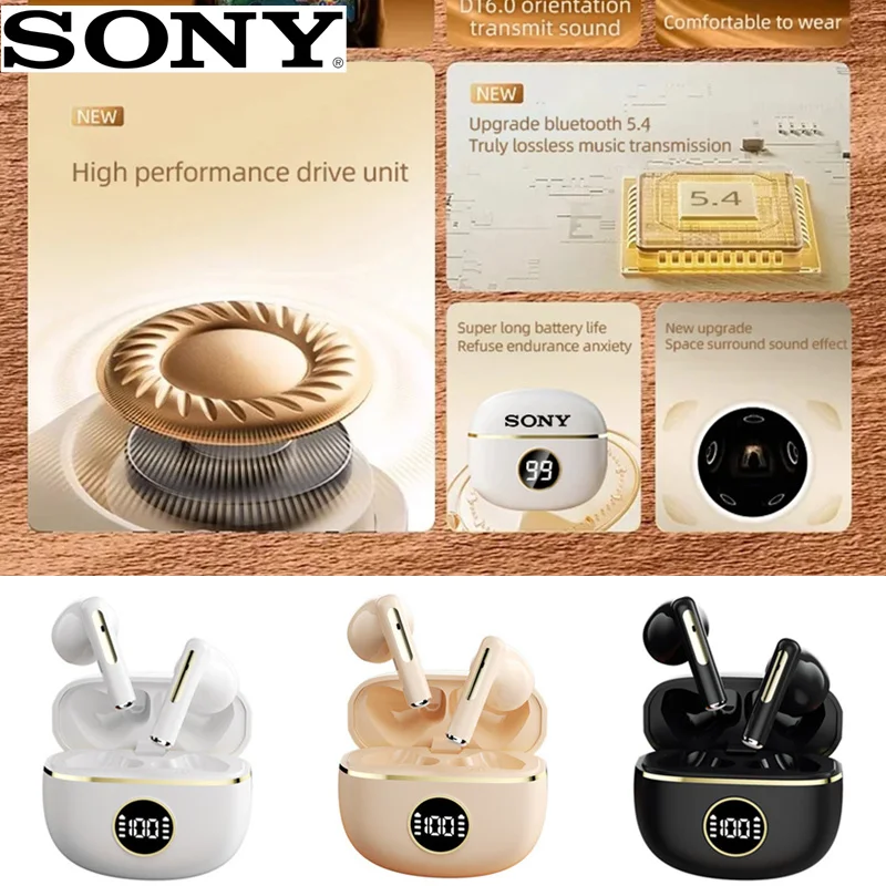 

Sony TWS Wireless Bluetooth Earphones Sports Headset ENC Power Digital Display 9D Stereo Sound Headphones Touch Control Earpuds