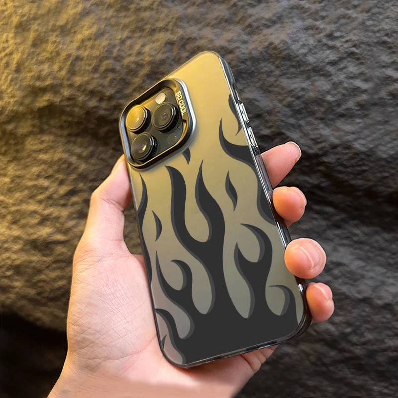 Creative Fashion Flame Fire Case For Samsung Galaxy A13 A23 A15 A35 A55 A23 A52 A73 S24 S23 S22 S21 Ultra Plus S20 FE Back Cover