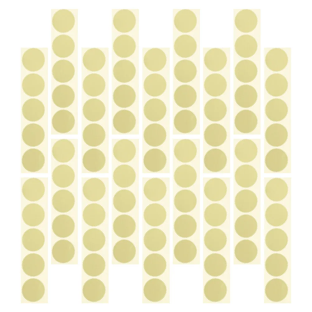

200Pcs Steel Seal Stickers Self Adhesive Embossing Scallop Edge Tamper Proof Certificate Award Seals Metallic Notary Office