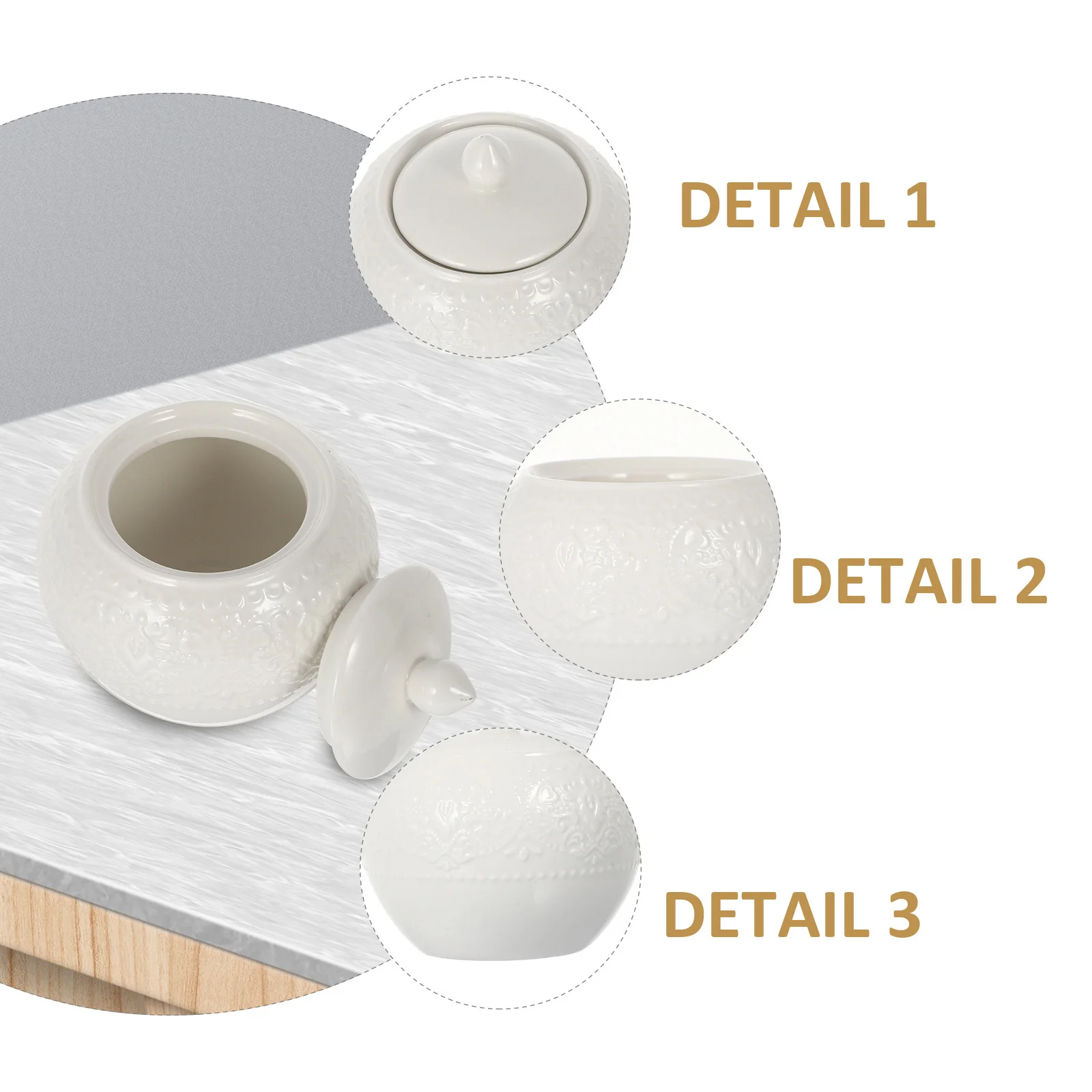 

Household Ceramic Sugar Container Large Capacity Storage Jar Food Canister Multi-Function Kitchen Supply