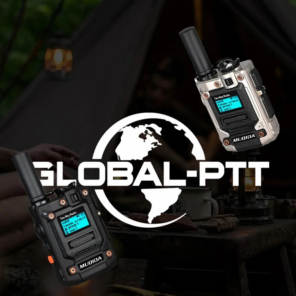 Global-PTT K300 Walkie Talkie POC Two-Way Radio MUQIDA Mini Portable Professional Long Range Communicator Mini Mobile XinPOC