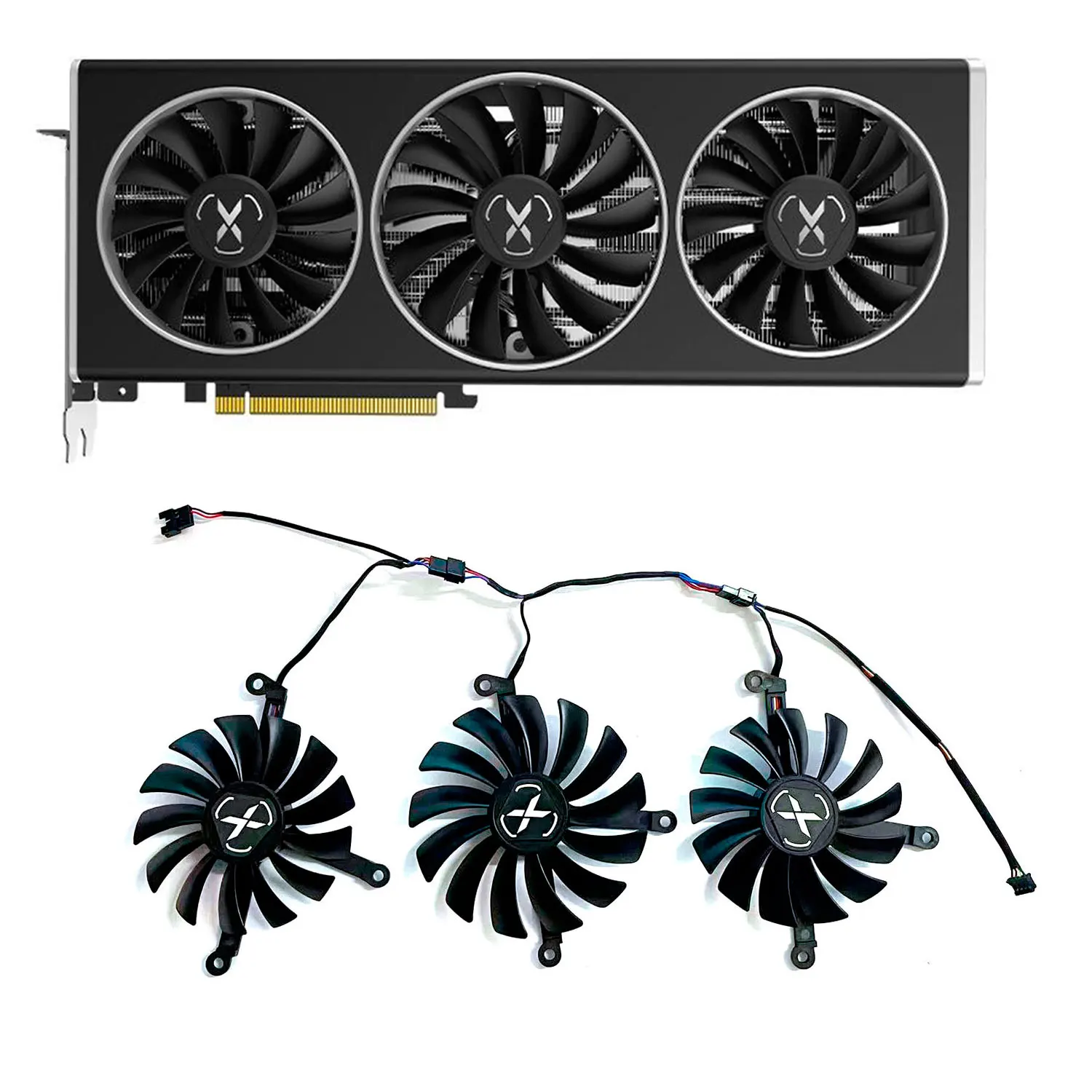 

Suitable for XFX Speedster SWFT 309 Radeon RX6700 XT 12GO graphics card fan CF1015U12S 1X95MM 2X87MM Radeon RX 6700XT 6750XT fan