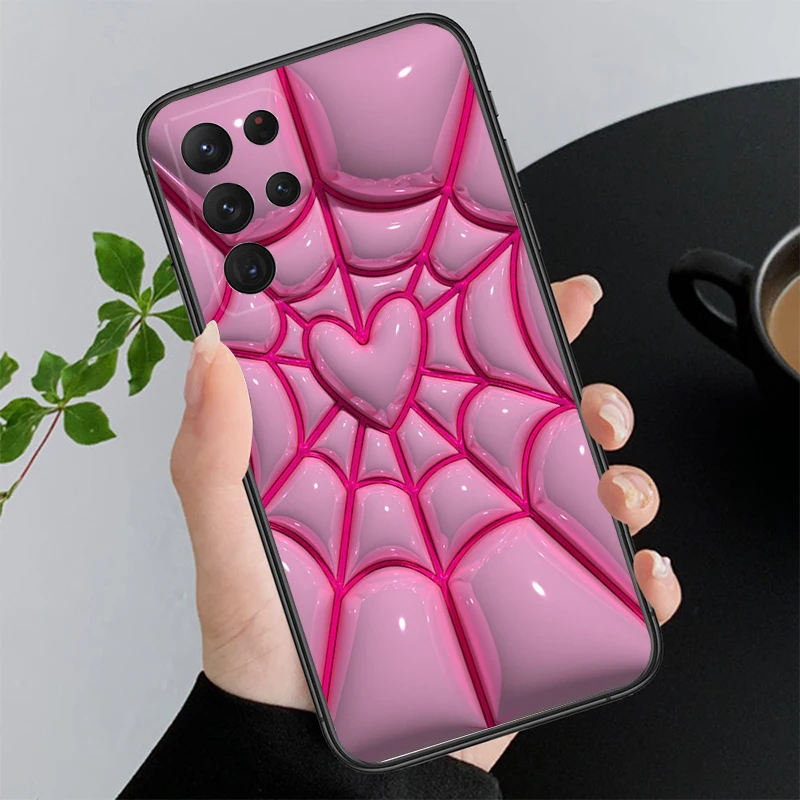 

Phone Case For Samsung A55 A16 A56 A36 A35 A15 A53 A54 A33 A34 A25 A05S A52 A52S A14 A26 A71 Love Pink Heart