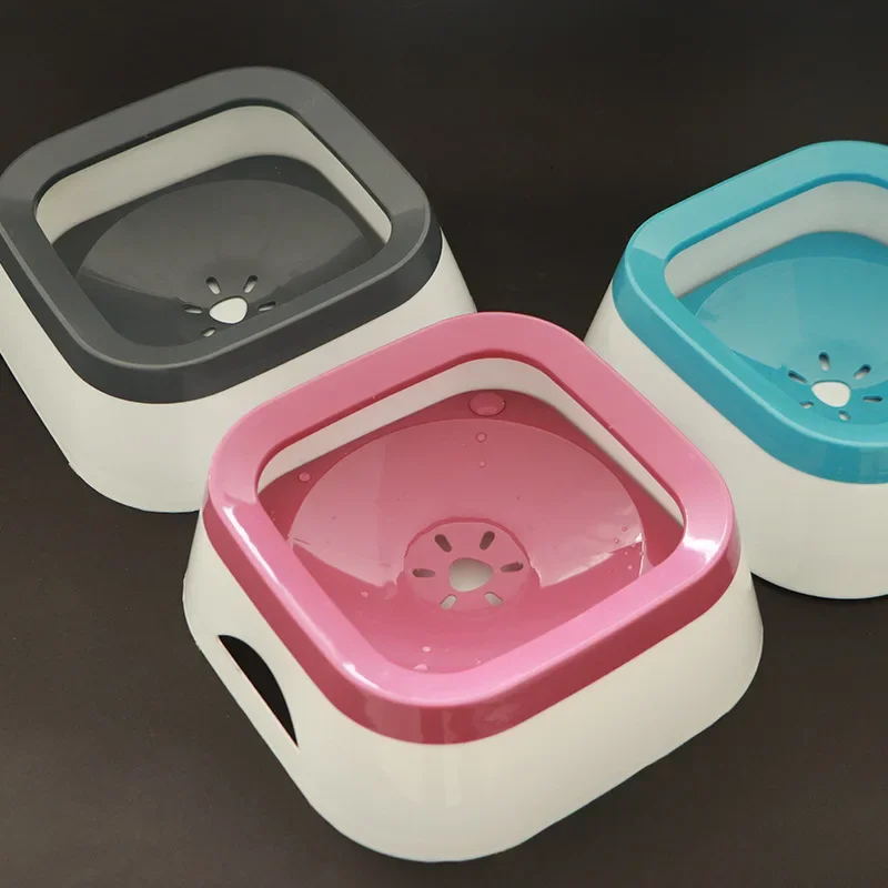 1L Dog pet Floating Plastic Drinking Water Bowl Cat Bowl Without Spill Drinking Water Dispenser Dog Bowl Non-Wetting Mouth