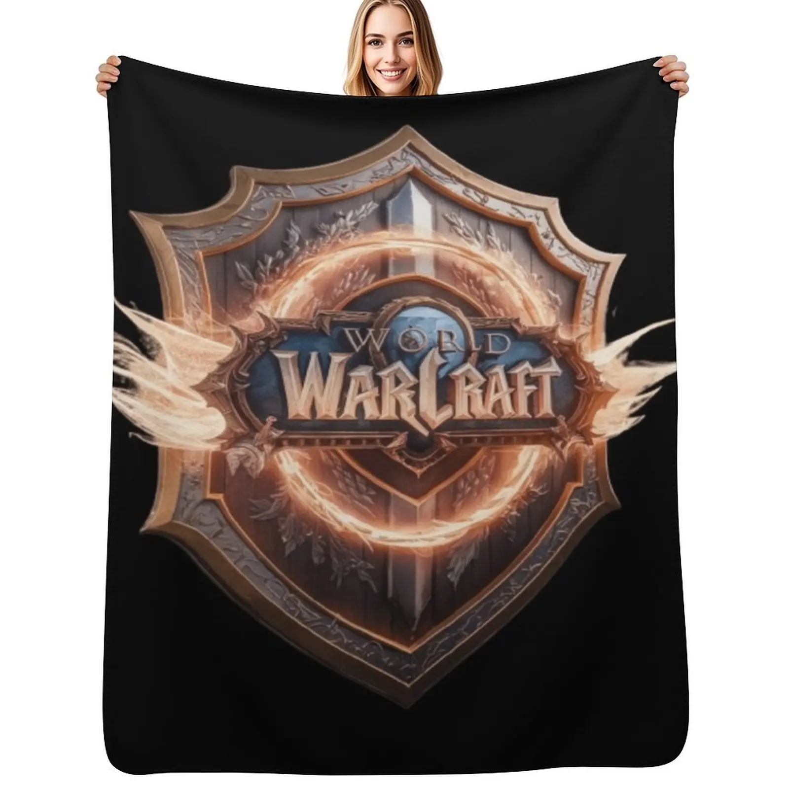

7625 Shield from the game World of warcraft - WoW- Throw Blanket Summer Flannel anime Blanket
