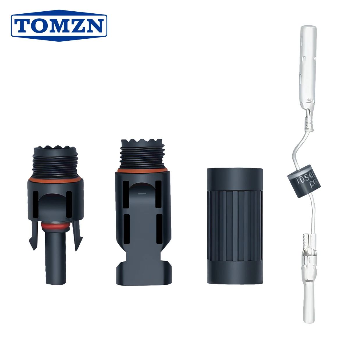 TOMZN Diode PV Connector Prevent Backflow 1000V 30A 20A 15A 10A Replaceable IP67 For Photovoltaic Solar Panels Combiner Box