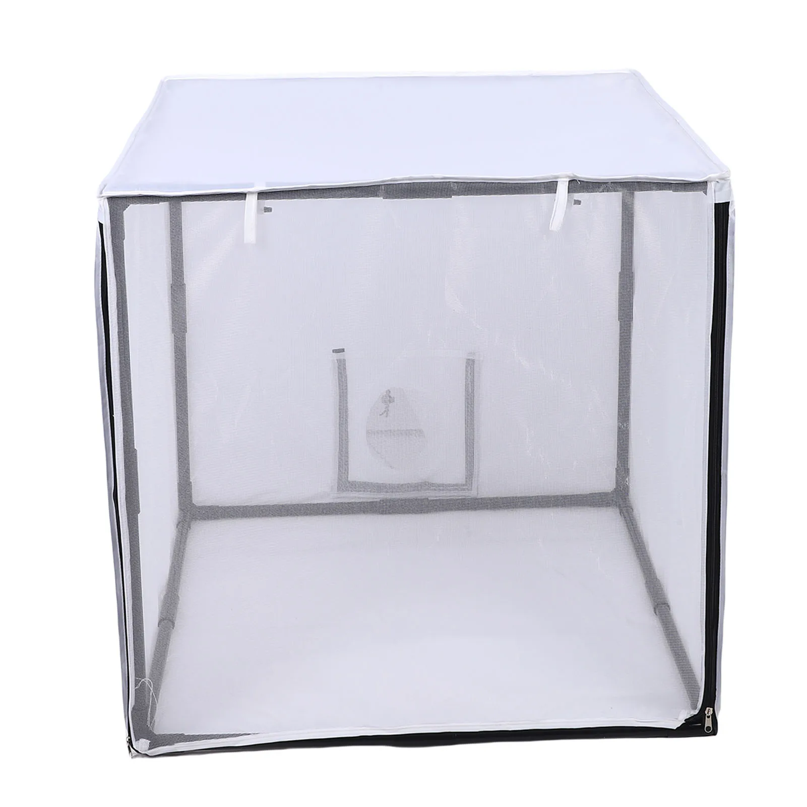 Portable Spray Paint Booth with Filter and Mesh Curtain Mobile Detachable Painting Tent for Garage Studio Yard 75x75x75cm