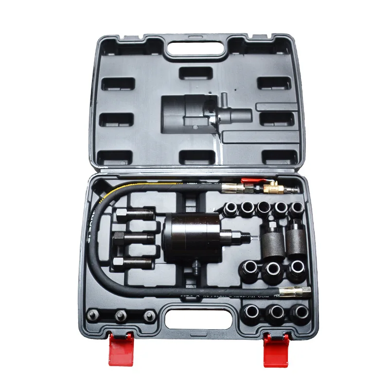 21PCS/Set  Injector Pneumatic Removal Puller Combination Tool Set ，Pneumatic Diesel Injector Repair Tools