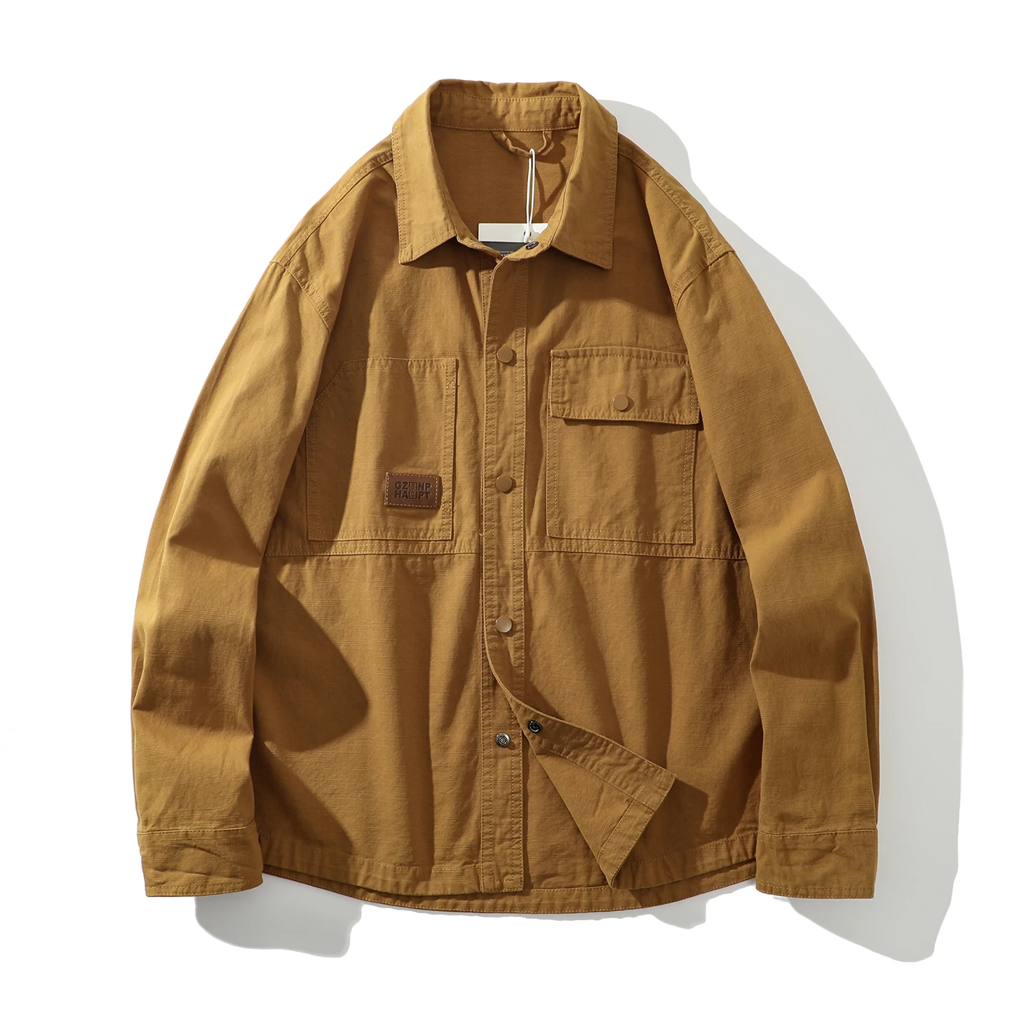 

Тяжелый 100% хлопок! Американский стиль спецодежды! Мужская винтажная повседневная осенняя рубашка свободного покроя с воротником с лацканами и длинными рукавами