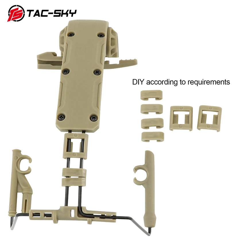 TS TAC-SKY Tactical Hunting Shooting Game Helmet IHPS Rail Adapter, Compatible with Comta II/III Noise-Canceling Headphones