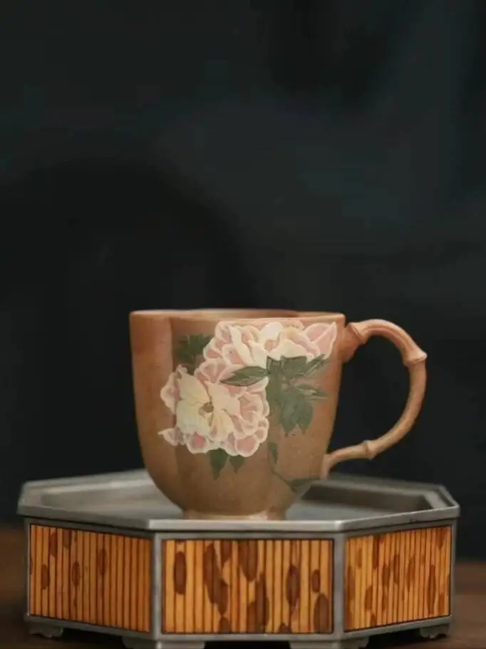 Yixing Purple Clay Master Begonia Bamboo Segment High End Artist s Ware Cup Tea Set Water Cup