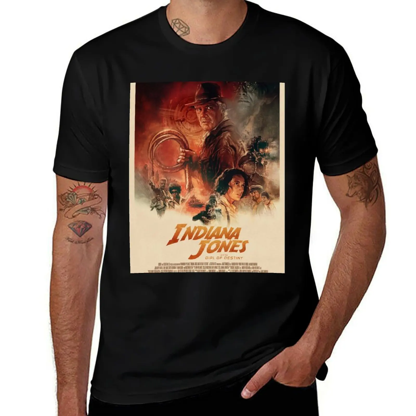 Dial Of Destiny I Vintage Cowboy Movie Poster T-Shirt Moisture Wicking Athletic T-Shirt