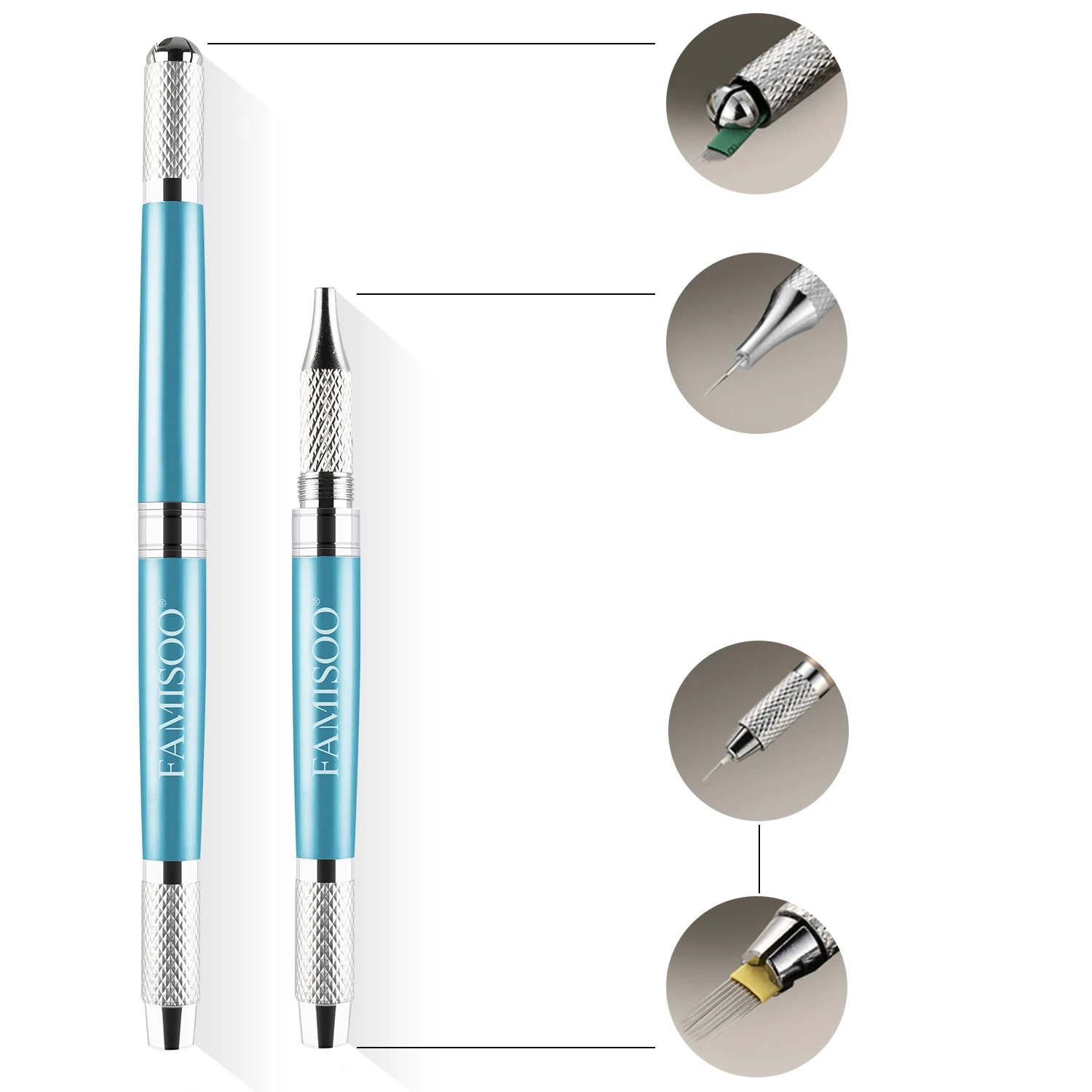 

New Tattoo Microblading Manual Pen Permanent Makeup with 0.25mm Embroidery Manual Blades For Eyebrow Lips Embroidered Tools