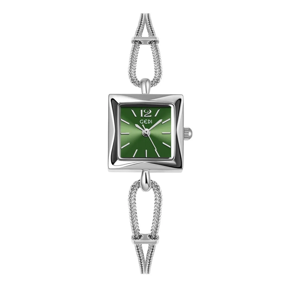 

Square bracelet watch women's light luxury high-end sense exquisite small dial chain quartz watch