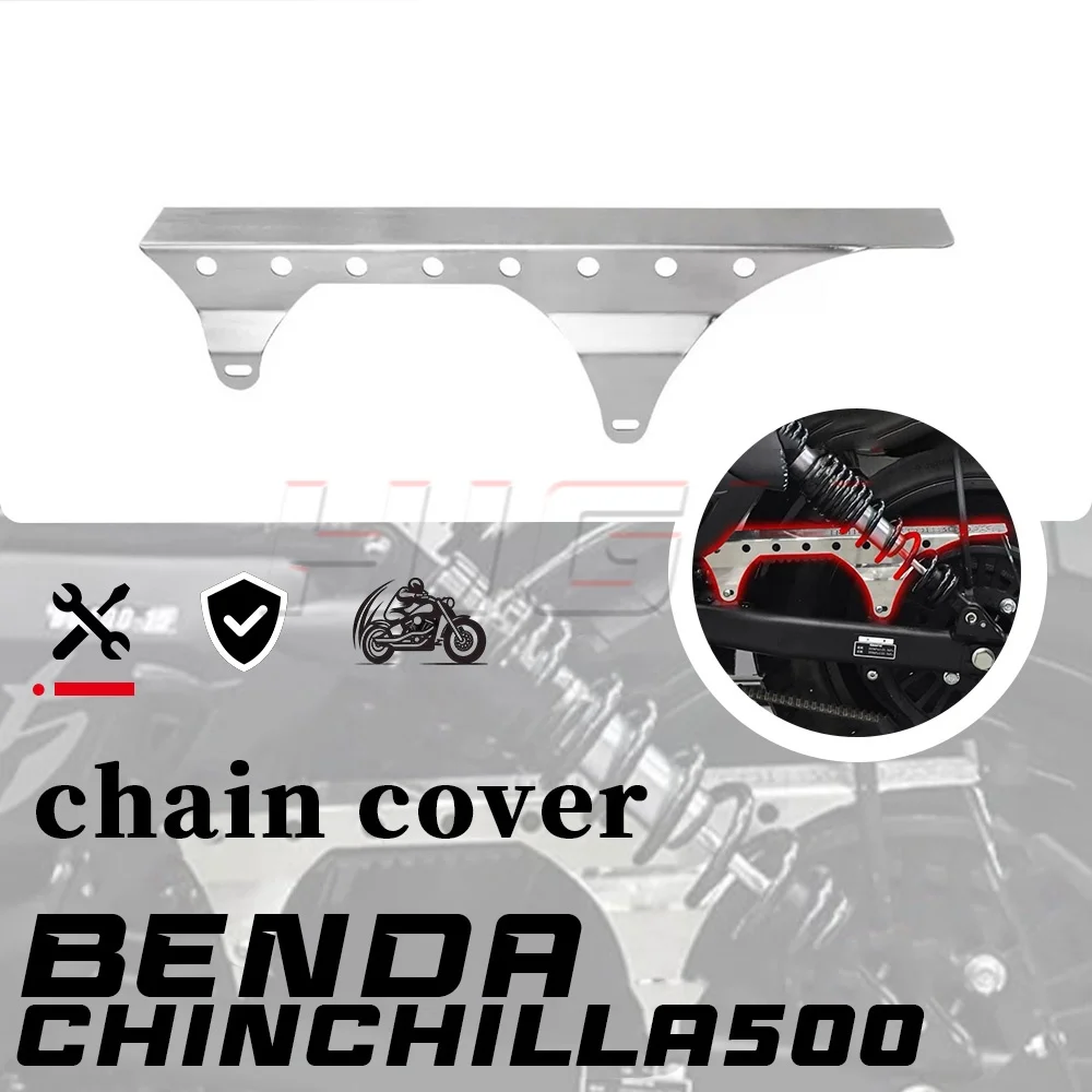 

Stainless steel chain cover BENDA CHINCHILLA 500 500CHINCHILLA 500chinchilla vintage belt guard