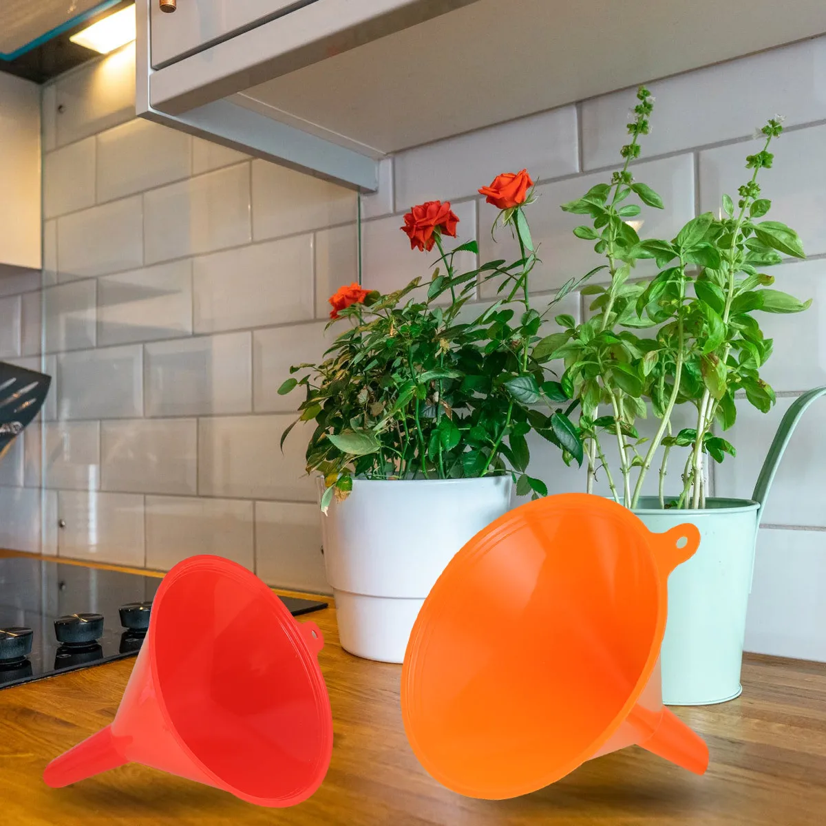 

Plastic Funnel Set 4 Sizes For Kitchen Car Garage Liquid Transfer Tool Fuel Oil Cleaning Labs