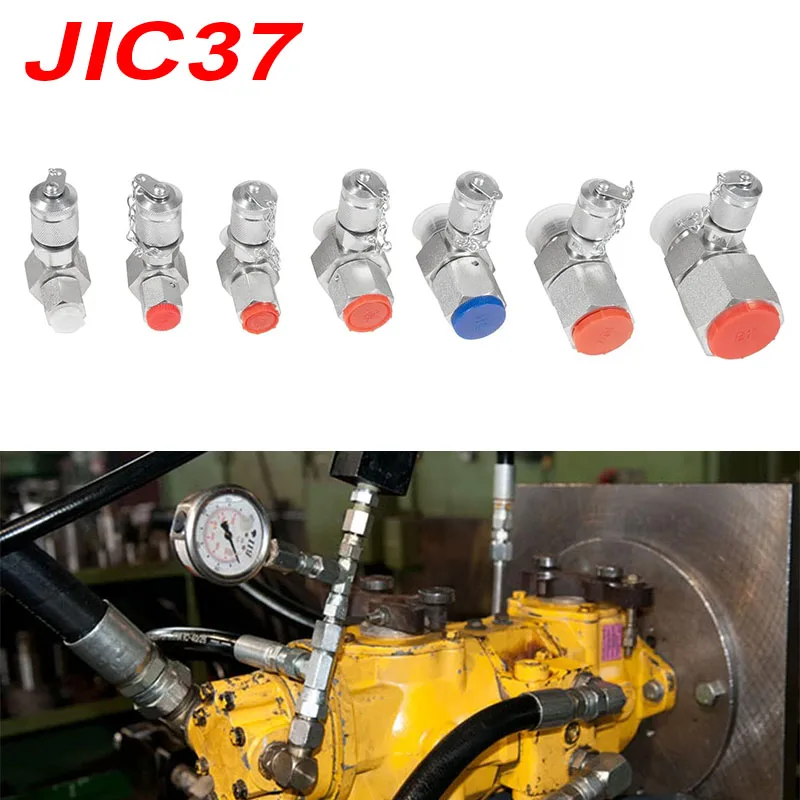 

JIC37 Hydraulic Swivel Run Tees Hydraulic Tee Connector 7 Pack,for Excavator Construction Machinery Hydraulic System Max 9000PSI